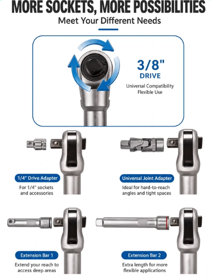 United Mini Ratchet & Socket Set – Complete Tool Kit
